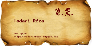 Madari Róza névjegykártya