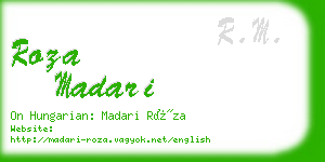 roza madari business card